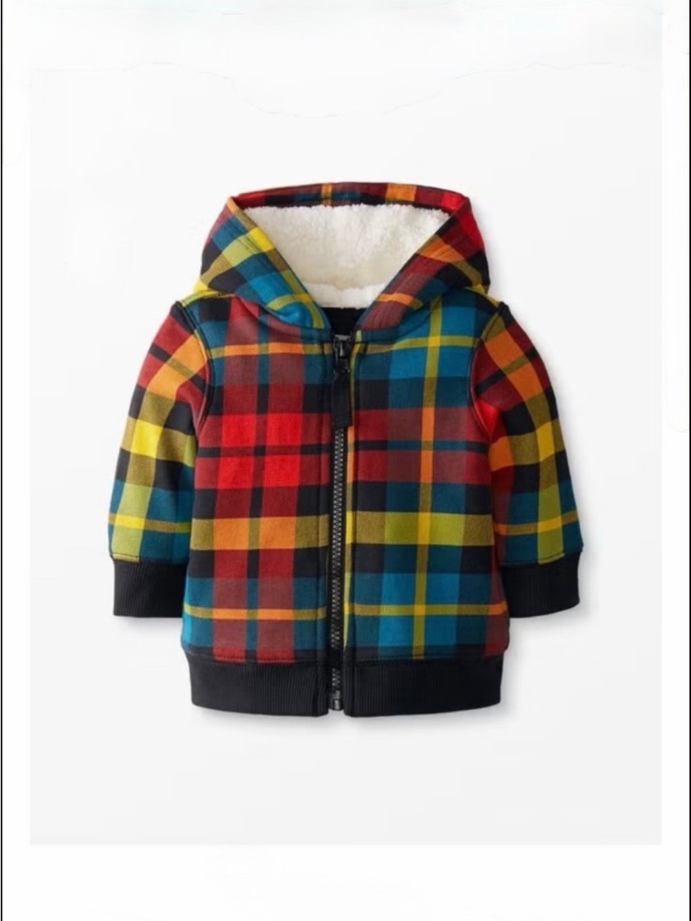 Hanna Andersson Baby Print Faux Shearling Lined Hoodie